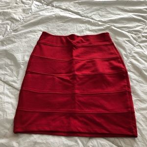 Red skirt